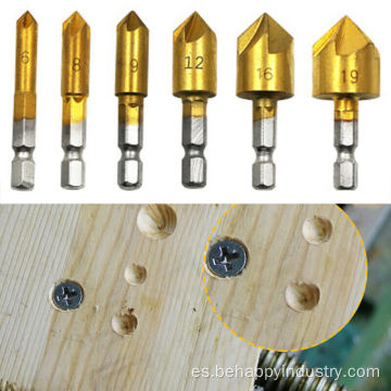 Hex Shank HSS 5 Flute Countersink Drill